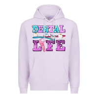 Lilac dental life with teeth Premium Hoodie - AdoDesignShop