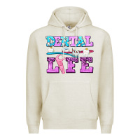Oatmeal Heather dental life with teeth Premium Hoodie - AdoDesignShop