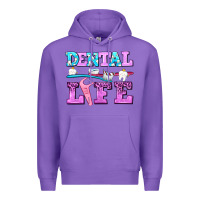 Purple dental life with teeth Premium Hoodie - AdoDesignShop