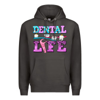 Smoke dental life with teeth Premium Hoodie - AdoDesignShop