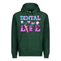 Sports Green dental life with teeth Premium Hoodie - AdoDesignShop