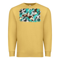 Antique Gold Cowhide Background Western Premium Sweatshirt - texasbilliewilder
