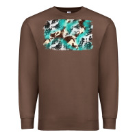 Chestnut Cowhide Background Western Premium Sweatshirt - texasbilliewilder