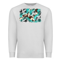 Dove Grey Cowhide Background Western Premium Sweatshirt - texasbilliewilder