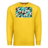 Lemon Cowhide Background Western Premium Sweatshirt - texasbilliewilder