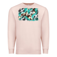 Pale Pink Cowhide Background Western Premium Sweatshirt - texasbilliewilder