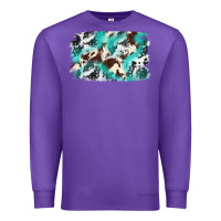 Purple Cowhide Background Western Premium Sweatshirt - texasbilliewilder