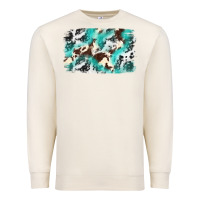 Sandshell Cowhide Background Western Premium Sweatshirt - texasbilliewilder
