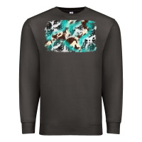 Smoke Cowhide Background Western Premium Sweatshirt - texasbilliewilder