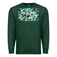 Sports Green Cowhide Background Western Premium Sweatshirt - texasbilliewilder