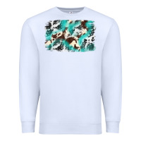 White Cowhide Background Western Premium Sweatshirt - texasbilliewilder