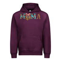 Mauve Wine mama with bear Urban Hoodie - Artiststas