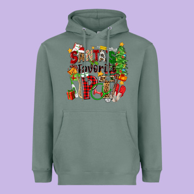 Santa's Favorite Pt Heavyweight Hoodie Designed By Zillion Design Studio