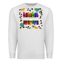 Oatmeal Heather Personalized Crayons Premium Sweatshirt - texasbilliewilder