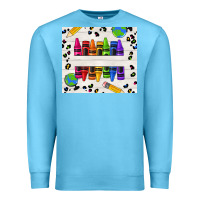 Ocean Blue Personalized Crayons Premium Sweatshirt - texasbilliewilder