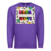 Purple Personalized Crayons Premium Sweatshirt - texasbilliewilder