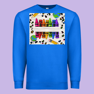 Personalized Crayons Premium Sweatshirt Designed By Texasbilliewilder