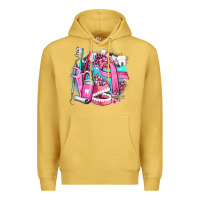 Antique Gold dental elements and cancer with cowhide and leopard Premium Hoodie - AdoDesignShop