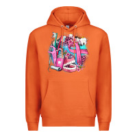 Carrot dental elements and cancer with cowhide and leopard Premium Hoodie - AdoDesignShop