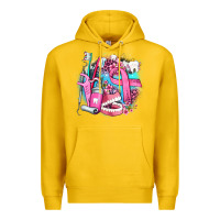 Lemon dental elements and cancer with cowhide and leopard Premium Hoodie - AdoDesignShop