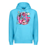 Ocean Blue dental elements and cancer with cowhide and leopard Premium Hoodie - AdoDesignShop