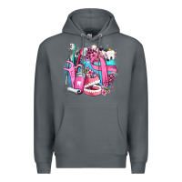 Rock dental elements and cancer with cowhide and leopard Premium Hoodie - AdoDesignShop