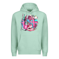 Seafoam dental elements and cancer with cowhide and leopard Premium Hoodie - AdoDesignShop