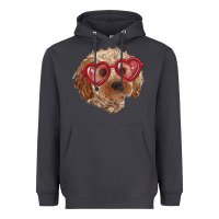 Smoke toy poodle with love glasses Heavyweight Hoodie - RanaPortraitStore