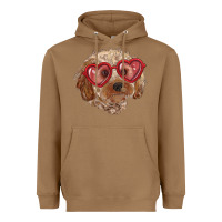 Toasted Coconut toy poodle with love glasses Heavyweight Hoodie - RanaPortraitStore