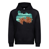 Black wood leather patch Urban Hoodie - AdoDesignShop