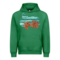 Emerald wood leather patch Urban Hoodie - AdoDesignShop