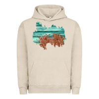 Pigment French Oak wood leather patch Urban Hoodie - AdoDesignShop