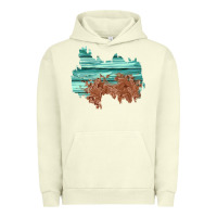 Pigment Pistachio wood leather patch Urban Hoodie - AdoDesignShop