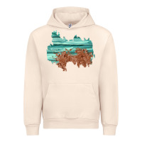 Sandshell wood leather patch Urban Hoodie - AdoDesignShop