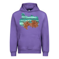 Tulip wood leather patch Urban Hoodie - AdoDesignShop