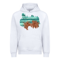 White wood leather patch Urban Hoodie - AdoDesignShop