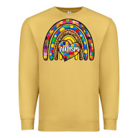 Antique Gold autism rainbow Premium Sweatshirt - Zillion Design Studio