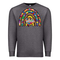 Charcoal Heather autism rainbow Premium Sweatshirt - Zillion Design Studio