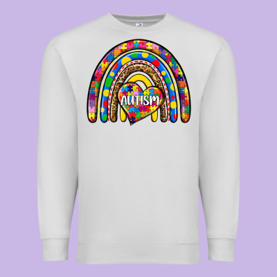 Autism Rainbow Premium Sweatshirt Designed By Zillion Design Studio