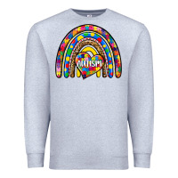 Heather Grey autism rainbow Premium Sweatshirt - Zillion Design Studio