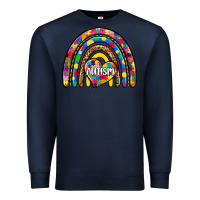 Navy autism rainbow Premium Sweatshirt - Zillion Design Studio