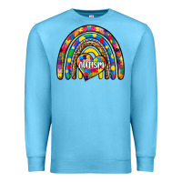 Ocean Blue autism rainbow Premium Sweatshirt - Zillion Design Studio