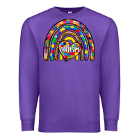 Purple autism rainbow Premium Sweatshirt - Zillion Design Studio
