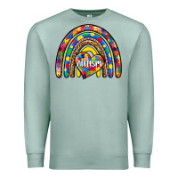 Seafoam autism rainbow Premium Sweatshirt - Zillion Design Studio