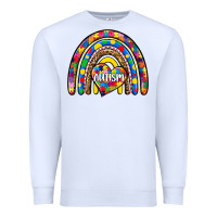 White autism rainbow Premium Sweatshirt - Zillion Design Studio
