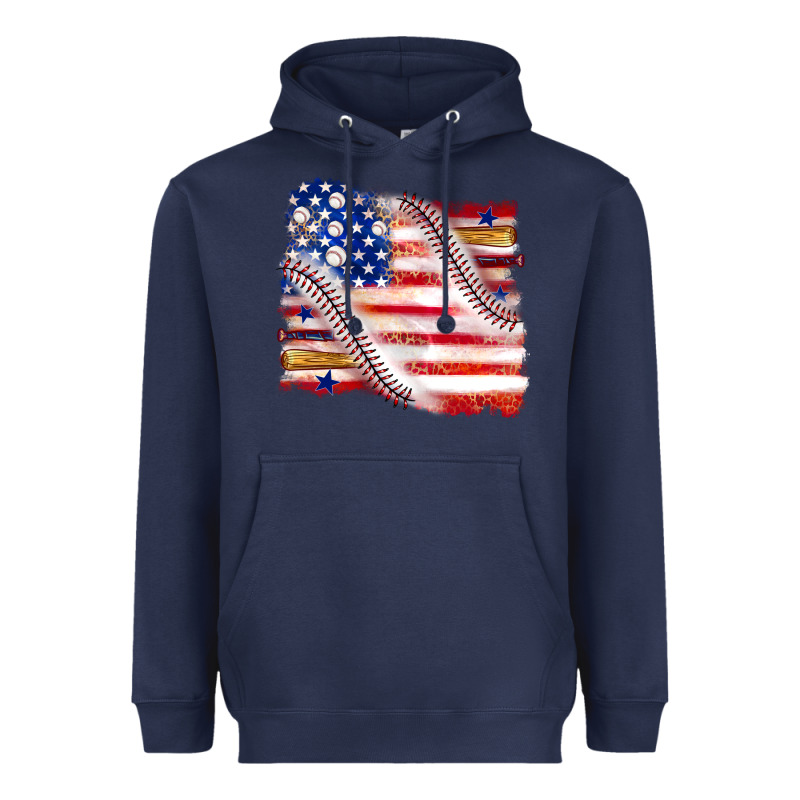 Baseball American Flag Heavyweight Hoodie by texasbilliewilder | Teevron