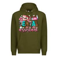 Army Green dental assistant Premium Hoodie - AdoDesignShop