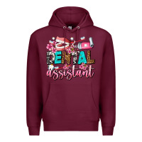 Burgundy dental assistant Premium Hoodie - AdoDesignShop