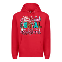 Red dental assistant Premium Hoodie - AdoDesignShop