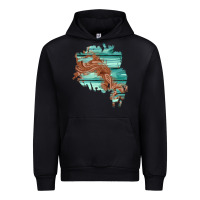 Black wood leather patch Urban Hoodie - AdoDesignShop